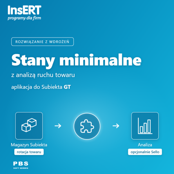 Stany minimalne z analizą ruchu towaru dla Subiekt GT