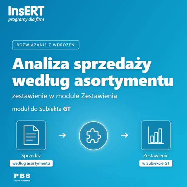 Analiza sprzedaży według asortymentu Subiekt GT
