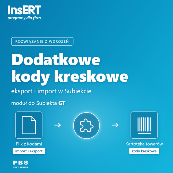 Eksport-import dodatkowych kodów kreskowych dla Subiekta GT