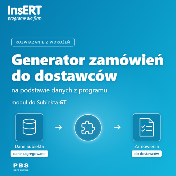Generator zamówień do dostawców Subiekt GT