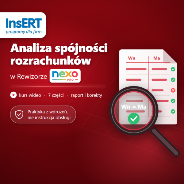 Kurs wideo Analiza spójności rozrachunków w Rewizorze nexo PRO